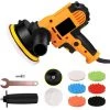 LIFCAUSAL Polisseuse De électrique Tampon 6 Pouces For The Polissage Du Ponçage Du Cirage à Vitesse Variable 600-3600 Tr/min Poignées Detachables With Tampons De Polissage For The Polissage De Voiture Et L'electroménager EU
