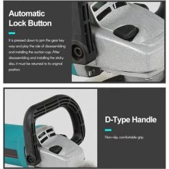 LIFCAUSAL Polisseuse De électrique Tampon 7 Pouces Pour Pouces Polir Le Poignées Cirage 3600 Tr/min Poignées De Type D Pour Le Polissage De Voiture And L'appareil Ménager EU -Poliermaschinen & Schleifmaschinen Verkaufsladen 59307769 5