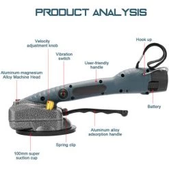 LIFCAUSAL Carrelage Carrelage Machine Mur Carrelage Pose Outil Vibrant Mit Ventouse 100*100mm Mit Une Batterie Bleu -Poliermaschinen & Schleifmaschinen Verkaufsladen 59307984 5