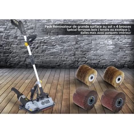 FARTOOLS PACK GROßER BODENRENOVATOR FÜR BODENOBERFLÄCHEN + 2 MESSINGDRAHTBÜRSTEN + 2 SCHLEIFBÜRSTEN 1 FARTOOLS PACK GROßER BODENRENOVATOR FÜR BODENOBERFLÄCHEN + 2 MESSINGDRAHTBÜRSTEN + 2 SCHLEIFBÜRSTEN