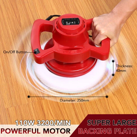 Meterkerpufferpolierer, Messgerät 10-Zoll-Zufallsorbitalauto-Politur, 3200 U / Min Zwei-Griff-Pufferwächter Mit Polierwachskissen Und Handschuhen, Ideal Für Das Autoschieben, Polieren, Wachsen, Versiegelungsglasur 2 Meterkerpufferpolierer, Messgerät 10-Zoll-Zufallsorbitalauto-Politur, 3200 U / Min Zwei-Griff-Pufferwächter Mit Polierwachskissen Und Handschuhen, Ideal Für Das Autoschieben, Polieren, Wachsen, Versiegelungsglasur – Bild 2
