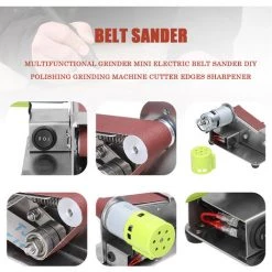 ASUPERMALL Multifunktionaler Schleifer Mini Elektrischer Bandschleifer DIY Polierschleifmaschine Cutter Kantenschärfer Mit 10 Stück 30mm Schleifpapier -Poliermaschinen & Schleifmaschinen Verkaufsladen 60285208 4