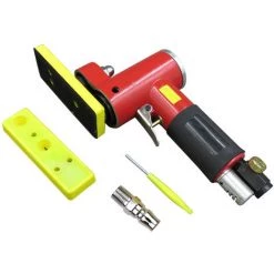 ASUPERMALL Mini-Luftschleifer Mit Gerader Linie Und 2 Schleifpads Pneumatischer Exzenterschleifer Luftbetriebener Handpolierwachs Für Autokarosseriearbeiten, Möbel, Holz, Metalloberflächen