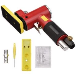ASUPERMALL Mini-Luftschleifer Mit Gerader Linie Und 2 Schleifpads Pneumatischer Exzenterschleifer Luftbetriebener Handpolierwachs Für Autokarosseriearbeiten, Möbel, Holz, Metalloberflächen -Poliermaschinen & Schleifmaschinen Verkaufsladen 60285406 4