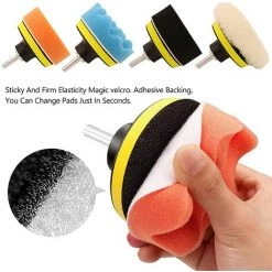 TINOR 11 Stück Polierschwämme 80mm Polierpad Polierpad Schwamm Polierset Mit M10 Bohrer Adapter Wollpolierpad Zum Polieren Schleifen Wachsen Auto -Poliermaschinen & Schleifmaschinen Verkaufsladen 60367511 4