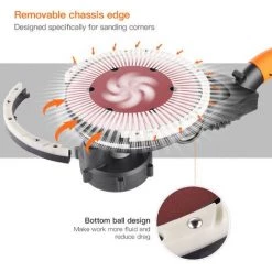 Trockenbauschleifer, Tacklife 800W Wandschleifer, 98% Selbstreinigender, Abnehmbare Schleifbasis Für Ecken, 4.5M Kabel, 12PCS Schleifpapier (P120, P320) Mit 6 Loch, Teleskopgriff 1,6M-1,9M PDS03A -Poliermaschinen & Schleifmaschinen Verkaufsladen 60610232 5