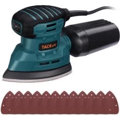 Tacklife PMS01AS 1.1A 130W 12.000 OPM Klassischer Maus-Detailschleifer Mit 12 Schleifpapieren Und Effizientem Staubsammelsystem Für Enge Räume Beim Schleifen In Der Heimdekoration