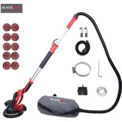BLACKPINE – Giraffe Sander 800 W 800–1800 U/min, Zusammenklappbarer Trockenschleifer Mit Automatischer Staubsammlung, Mit LED-Licht, 10 Schleifscheiben, Flexiblem Schlauch Und 2 Kohlebürsten