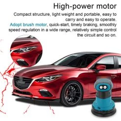 ASUPERMALL 125 -mm -Bürstenmotor Schnurloser Orbitalschleifer Holzschleifer Elektroauto -Politur Multifunktionales Holz Metallwachsen Polierschleifmaschine 3 Geschwindigkeit Für Makita 18 -V -Batterie -Poliermaschinen & Schleifmaschinen Verkaufsladen 60961504 3