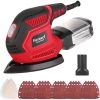 VISTRECK Detail Sander 1.6A 200W 14000 OPM Compact Sander Effiziente Staubabsaugung Mit 3pcs Polierpads & 20pcs Schleifpapier Für Enge Räume Schleifen/Polieren In Home Decoration & DIY