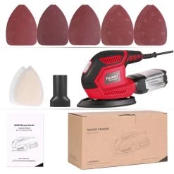 VISTRECK Detail Sander 1.6A 200W 14000 OPM Compact Sander Effiziente Staubabsaugung Mit 3pcs Polierpads & 20pcs Schleifpapier Für Enge Räume Schleifen/Polieren In Home Decoration & DIY 7 VISTRECK Detail Sander 1.6A 200W 14000 OPM Compact Sander Effiziente Staubabsaugung Mit 3pcs Polierpads & 20pcs Schleifpapier Für Enge Räume Schleifen/Polieren In Home Decoration & DIY -Poliermaschinen & Schleifmaschinen Verkaufsladen 61368861 3