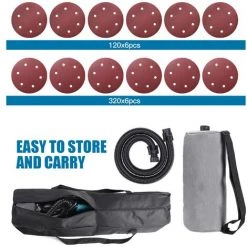 Trockenbauschleifer, Tacklife 800W Wandschleifer, 98% Selbstreinigender, Abnehmbare Schleifbasis Für Ecken, 4.5M Kabel, 12PCS Schleifpapier (P120, P320) Mit 6 Loch, Teleskopgriff 1,6M-1,9M PDS03AS -Poliermaschinen & Schleifmaschinen Verkaufsladen 63499320 3