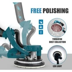 Trockenbauschleifer, Tacklife 800W Wandschleifer, 98% Selbstreinigender, Abnehmbare Schleifbasis Für Ecken, 4.5M Kabel, 12PCS Schleifpapier (P120, P320) Mit 6 Loch, Teleskopgriff 1,6M-1,9M PDS03AS -Poliermaschinen & Schleifmaschinen Verkaufsladen 63499320 4