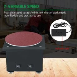 LIFCAUSAL Disc Sander Elektrischer Kantenschärfer Und Schleifrolle Mit Flexiblem Verlängerungsstangen-Kit 7 Variable Geschwindigkeit Mit Schleifscheibe / Band / Rad DIY Tischpolierschleifmaschine Für Holz(EU-Stecker & Typ 1) -Poliermaschinen & Schleifmaschinen Verkaufsladen 63705615 5