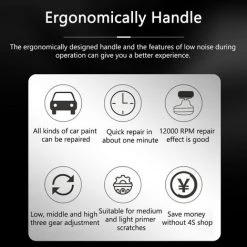 LIFCAUSAL Auto-Poliermaschine, Tragbare Elektrische Auto-Poliermaschine, Wachsmaschine Mit 4 Arten Von Polierscheiben, 5 M Kabellänge, 12000 U/min, 12 V, Dunkelblau -Poliermaschinen & Schleifmaschinen Verkaufsladen 63749139 5