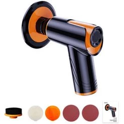 LIFCAUSAL Auto-Polierer, Multifunktionale, Kabellose Auto-Polierwachsmaschine, Tragbare Auto-Poliermaschine, Haushalt, Auto-Wachswerkzeug, 2 Geschwindigkeiten Einstellbar, 100 W, 1800 U/min