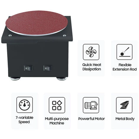 LIFCAUSAL Disc Sander Elektrischer Kantenschärfer Und Schleifrolle Mit Flexiblem Verlängerungsstangen-Kit 7 Variable Geschwindigkeit Mit Schleifscheibe / Band / Rad DIY Tischpolierschleifmaschine Für Holz (EU-Stecker & Typ 3) 2 LIFCAUSAL Disc Sander Elektrischer Kantenschärfer Und Schleifrolle Mit Flexiblem Verlängerungsstangen-Kit 7 Variable Geschwindigkeit Mit Schleifscheibe / Band / Rad DIY Tischpolierschleifmaschine Für Holz (EU-Stecker & Typ 3) – Bild 2