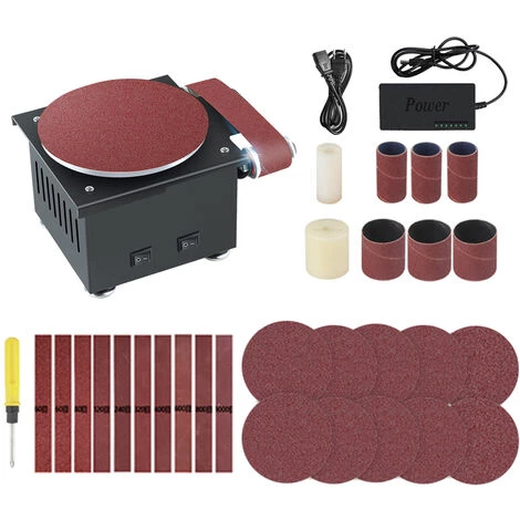 LIFCAUSAL Bandschleifer Tellerschleifer Elektrisches Schleifen Polierschleifmaschine Mit Flexiblem Verlängerungsstangen-Kit Elektrischer Kantenschärfer 7 Variable Geschwindigkeit Mit Schleifscheibe / Gürtel / Band / Rad DIY Tischpolierschleifmaschine (EU-Stecker & Typ 2) 1 LIFCAUSAL Bandschleifer Tellerschleifer Elektrisches Schleifen Polierschleifmaschine Mit Flexiblem Verlängerungsstangen-Kit Elektrischer Kantenschärfer 7 Variable Geschwindigkeit Mit Schleifscheibe / Gürtel / Band / Rad DIY Tischpolierschleifmaschine (EU-Stecker & Typ 2)