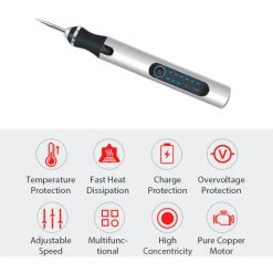LIFCAUSAL Elektrischer Drehwerkzeug-Schleifstift Für Leichtes Heimwerken, Basteln, Polieren, Wachsen, Bohren, Gravieren (Silber) -Poliermaschinen & Schleifmaschinen Verkaufsladen 63749344 3