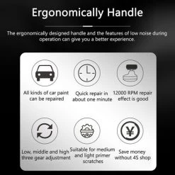 LIFCAUSAL Auto-Poliermaschine, Tragbare Elektrische Auto-Poliermaschine, Wachsmaschine Mit 4 Arten Von Polierscheiben, 5 M Kabellänge, 12000 U/min, 12 V, Schwarz -Poliermaschinen & Schleifmaschinen Verkaufsladen 63749404 5