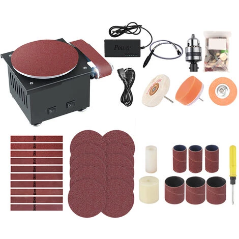 LIFCAUSAL Bandschleifer Tellerschleifer Elektrisches Schleifen Polierschleifmaschine Mit Flexiblem Verlängerungsstangen-Kit Elektrischer Kantenschärfer 7 Variable Geschwindigkeit Mit Schleifscheibe / Gürtel / Band / Rad DIY Tischpolierschleifmaschine (EU-Stecker & Typ 3) 1 LIFCAUSAL Bandschleifer Tellerschleifer Elektrisches Schleifen Polierschleifmaschine Mit Flexiblem Verlängerungsstangen-Kit Elektrischer Kantenschärfer 7 Variable Geschwindigkeit Mit Schleifscheibe / Gürtel / Band / Rad DIY Tischpolierschleifmaschine (EU-Stecker & Typ 3)