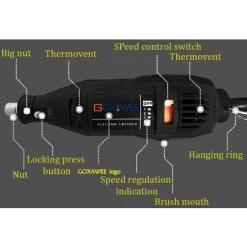 LIFCAUSAL Kompakter Elektrischer Schleifstift Stein Nagelpoliermaschine Metallbeschriftung Carving Gravur Schleifgerät USB Wiederaufladbar 5 Geschwindigkeitsstufen Einstellbar -Poliermaschinen & Schleifmaschinen Verkaufsladen 63812848 4