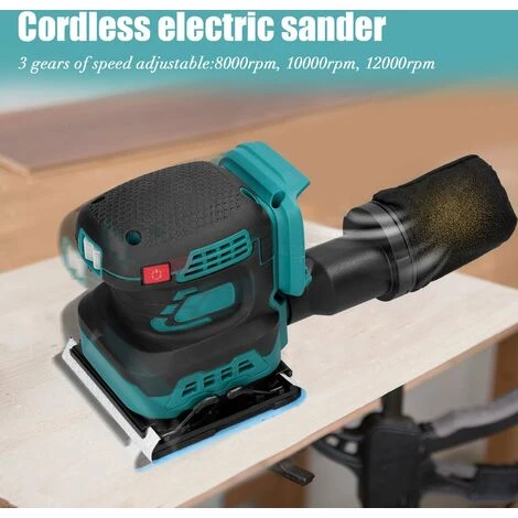 LIFCAUSAL Akku-Elektroschleifer 8000/10000/12000 U / Min 3-Gang-Getriebe Einstellbarer Holzschleifer Polierer Multifunktionale Polierschleifmaschine Kompatibel Mit Makita-Akku 2 LIFCAUSAL Akku-Elektroschleifer 8000/10000/12000 U / Min 3-Gang-Getriebe Einstellbarer Holzschleifer Polierer Multifunktionale Polierschleifmaschine Kompatibel Mit Makita-Akku – Bild 2
