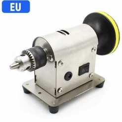 LIFCAUSAL Multifunktions-Schmuck-Stein-Polierpuffer-Maschine Schmuck-Schleifmühle Poliermaschine Schmuck-Tischpolierer Mit 20-teiligem Schleifpapier EU-Stecker