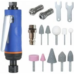 LIFCAUSAL 1/4 Zoll Hochgeschwindigkeits-Luftschleifer 22000 U / Min Mini-Luftschleifer-Kit Pneumatisches Werkzeugset Polierschleifer Poliermaschine Graviermühle Luftmühle