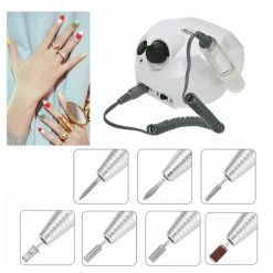 LIFCAUSAL Professionelle Elektrische Nagelbohrmaschine 30000 U / Min E-Datei Elektrische Nagelfeile Schleifer Polierer Kit Maniküre Pediküre Bohrer Für Acrylgelnägel EU-Stecker Weiß -Poliermaschinen & Schleifmaschinen Verkaufsladen 63812912 5