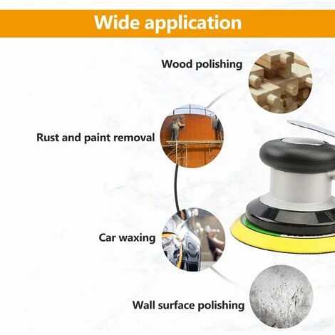 LIFCAUSAL 5 '' Pneumatischer Schleifer Pneumatischer Polierer Air Sander Air Palm Exzenterschleifer Grinder Palm Sander Schleifmaschine Werkzeug 3 LIFCAUSAL 5 '' Pneumatischer Schleifer Pneumatischer Polierer Air Sander Air Palm Exzenterschleifer Grinder Palm Sander Schleifmaschine Werkzeug – Bild 3