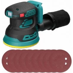 LIFCAUSAL Akku-Elektroschleifer 8000/10000/12000 U / Min 3-Gang-Getriebe Einstellbarer Holzschleifer Polierer Multifunktionale Polierschleifmaschine Kompatibel Mit Makita-Akku