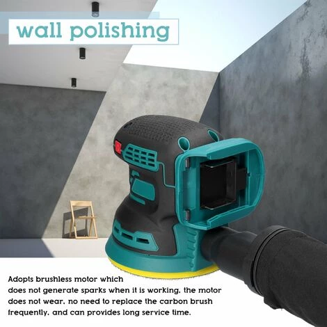 LIFCAUSAL Akku-Elektroschleifer 8000/10000/12000 U / Min 3-Gang-Getriebe Einstellbarer Holzschleifer Polierer Multifunktionale Polierschleifmaschine Kompatibel Mit Makita-Akku 3 LIFCAUSAL Akku-Elektroschleifer 8000/10000/12000 U / Min 3-Gang-Getriebe Einstellbarer Holzschleifer Polierer Multifunktionale Polierschleifmaschine Kompatibel Mit Makita-Akku – Bild 3