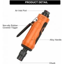 LIFCAUSAL Mini Set Di Smerigliatrici Diritte Pneumatiche 22000 RPM Kit Di Utensili Rotanti Per Lucidatura Pneumatica Dotato Di Pinze Da 1/4 Di Pollice 1/8 Di Pollice 2 Chiavi E 10 Pezzi Di Pietra Abrasiva KP-620H -Poliermaschinen & Schleifmaschinen Verkaufsladen 63813002 4