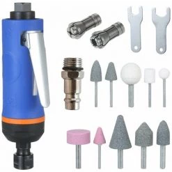 LIFCAUSAL 1/4 Zoll Hochgeschwindigkeits-Luftschleifer 20000 U / Min Mini-Luftschleifer-Kit Pneumatisches Werkzeugset Polierschleifer Poliermaschine Graviermühle Luftmühle