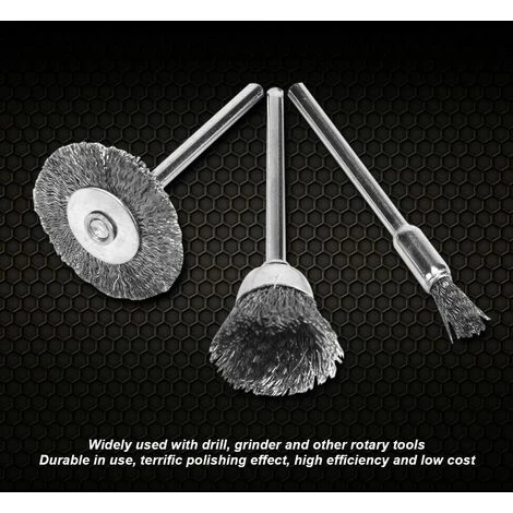 MINKUROW 24 Stück Drahtbohrbürsten, Stahl-Messing-Rad Und Topfdraht-Polierbürsten-Komplettset, Rotationsschleifer-Werkzeuge Zum Entfernen Von Rost/Korrosion/Farbe 3 MINKUROW 24 Stück Drahtbohrbürsten, Stahl-Messing-Rad Und Topfdraht-Polierbürsten-Komplettset, Rotationsschleifer-Werkzeuge Zum Entfernen Von Rost/Korrosion/Farbe – Bild 3