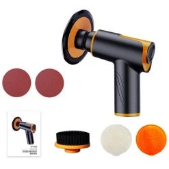 HAPPYSHOPPING Tragbare Auto-Multifunktions-Polier- Und Wachsmaschine, Wiederaufladbare, Kabellose Poliermaschine, Elektroauto, Kleine Kratzer, Die Wachs Mit Polier-/Wachs-/Bürstscheiben, Schleifpapier Mit 80/320 Körnung -Poliermaschinen & Schleifmaschinen Verkaufsladen 64533235 3