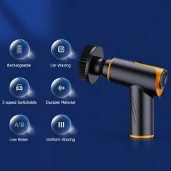 HAPPYSHOPPING Tragbare Auto-Multifunktions-Polier- Und Wachsmaschine, Wiederaufladbare, Kabellose Poliermaschine, Elektroauto, Kleine Kratzer, Die Wachs Mit Polier-/Wachs-/Bürstscheiben, Schleifpapier Mit 80/320 Körnung -Poliermaschinen & Schleifmaschinen Verkaufsladen 64533235 5