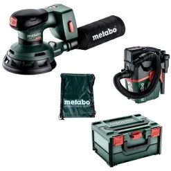 METABOWERKE GMBH Metabo Akku Exzenterschleifer SXA 18 LTX 125 BL 600146840 + Akku Sauger AS 8 Set