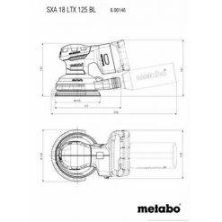 METABOWERKE GMBH Metabo Akku Exzenterschleifer SXA 18 LTX 125 BL 600146840 + Akku Sauger AS 8 Set -Poliermaschinen & Schleifmaschinen Verkaufsladen 64704271 3