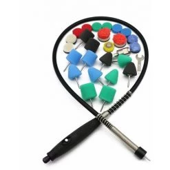 LIFCAUSAL Mini-Polierpad, Auto-Detaillierungsbohrer, Polierpads, Schwamm, Flexibler Schaft, Polierscheiben-Kit, Auto-Poliermaschinen-Set