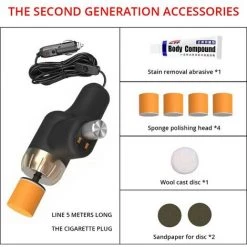 FUIENKO Auto Elektrische Polierer Reinigung Polieren Waxing Maschine Automobil Oberfläche Scratch Reparatur Werkzeug Mini Einstellbare Geschwindigkeit 8000r Set,scratch Machine Set