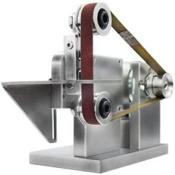 SUPERSELLER Miniatur-Schleif- Und Poliermaschine Positiv- Und Rückwärts-Bandschleifer Tisch-Bandschleifer Doppeltes Verstellbares Bandrad Mini-DIY-Bandschleifer Edelstahl-Aluminium-Jade-Metall-Schleifen Typ 10 Positiv- Und Rückwärts-Standard + Euro-Gauge-Stromversorg