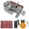 SUPERSELLER 180W Mini-Mini-Bandschleifer Elektrische Poliermaschine Für Den Heimgebrauch 7-Gang Verstellbare Tischschleifmaschine Metall-Holzwerkzeugschleifer Mit 10 Bändern Mit Stromversorgung + Polierscheibe + Polierwachs Medium Mit Europäischer Spezifikation