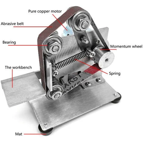SUPERSELLER Miniatur Mini-Bandschleifer DIY Poliermaschine Holzbearbeitung Schleifmaschine Winkelschleifmaschine Messeröffner Home Desktop 15mm Typ Bandschleifer Nackte Maschine Ohne Stromanschluss 4 SUPERSELLER Miniatur Mini-Bandschleifer DIY Poliermaschine Holzbearbeitung Schleifmaschine Winkelschleifmaschine Messeröffner Home Desktop 15mm Typ Bandschleifer Nackte Maschine Ohne Stromanschluss – Bild 4