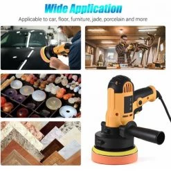 LIFCAUSAL 5-Zoll-Elektroauto-Polierer-Kit 700 W Auto-Auto-Puffer 600-3700 U / Min Variable Poliermaschine Mit Hilfsgriff Schwammwolle Motorhauben-Pads Drehwerkzeug Für Bodenmöbel Keramik Jade EU220v -Poliermaschinen & Schleifmaschinen Verkaufsladen 65754001 5