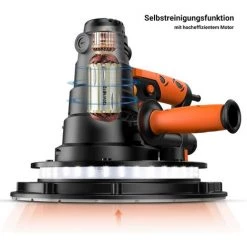 GIZCAM Langhalsschleifer 800W Mit 13pcs Schleifblätter Absaugschlauch Und Staubsammelbeutel, Hilfsgriff Und 4.5M Kabel,für Den Gipswände -Poliermaschinen & Schleifmaschinen Verkaufsladen 65920602 3