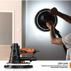GIZCAM Langhalsschleifer 800W Mit 13pcs Schleifblätter Absaugschlauch Und Staubsammelbeutel, Hilfsgriff Und 4.5M Kabel,für Den Gipswände -Poliermaschinen & Schleifmaschinen Verkaufsladen 65920602 5