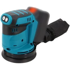 SUPERSELLER Akku-Rundschleifer Lithium-Ionen-Polierer Papierschleifer Holzbearbeitungsschleifer 3-stufige Drehzahlregelung Für 18V Makita Akku, Schleifpapiergröße 125mm Nackt, Ohne Akku