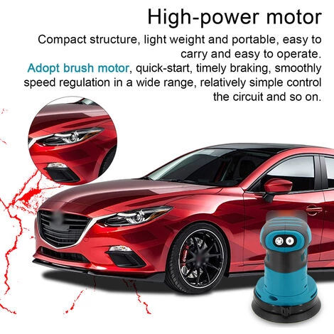 SUPERSELLER Akku-Rundschleifer Lithium-Ionen-Polierer Papierschleifer Holzbearbeitungsschleifer 3-stufige Drehzahlregelung Für 18V Makita Akku, Schleifpapiergröße 125mm Nackt, Ohne Akku 5 SUPERSELLER Akku-Rundschleifer Lithium-Ionen-Polierer Papierschleifer Holzbearbeitungsschleifer 3-stufige Drehzahlregelung Für 18V Makita Akku, Schleifpapiergröße 125mm Nackt, Ohne Akku – Bild 5
